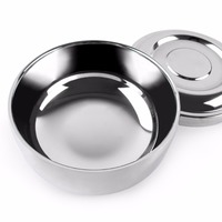 QSHAVE mydło do golenia ze stali nierdzewnej miska podwójna krawędź Razor stojak na szczotki do klasycznego bezpieczeństwa it krem do golenia miska 11x6.8x6.3 cm 4